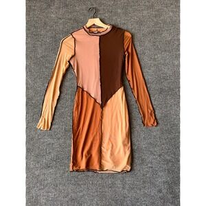 Akira Patchwork Colorblock Mini Dress Night Out Festival Party Y2K Clubwear S